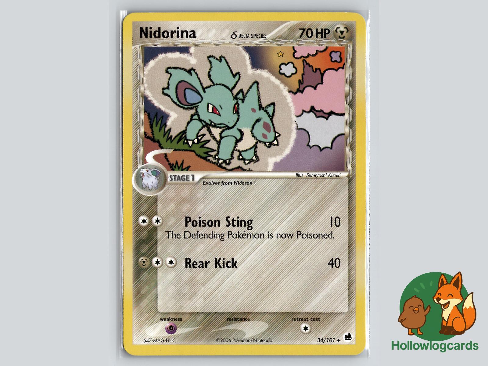 Nidorina (34/101) - Dragon Frontiers Pokémon Card