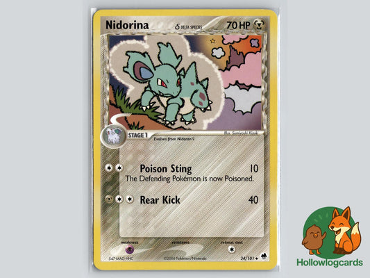 Nidorina (34/101) - Dragon Frontiers Pokémon Card