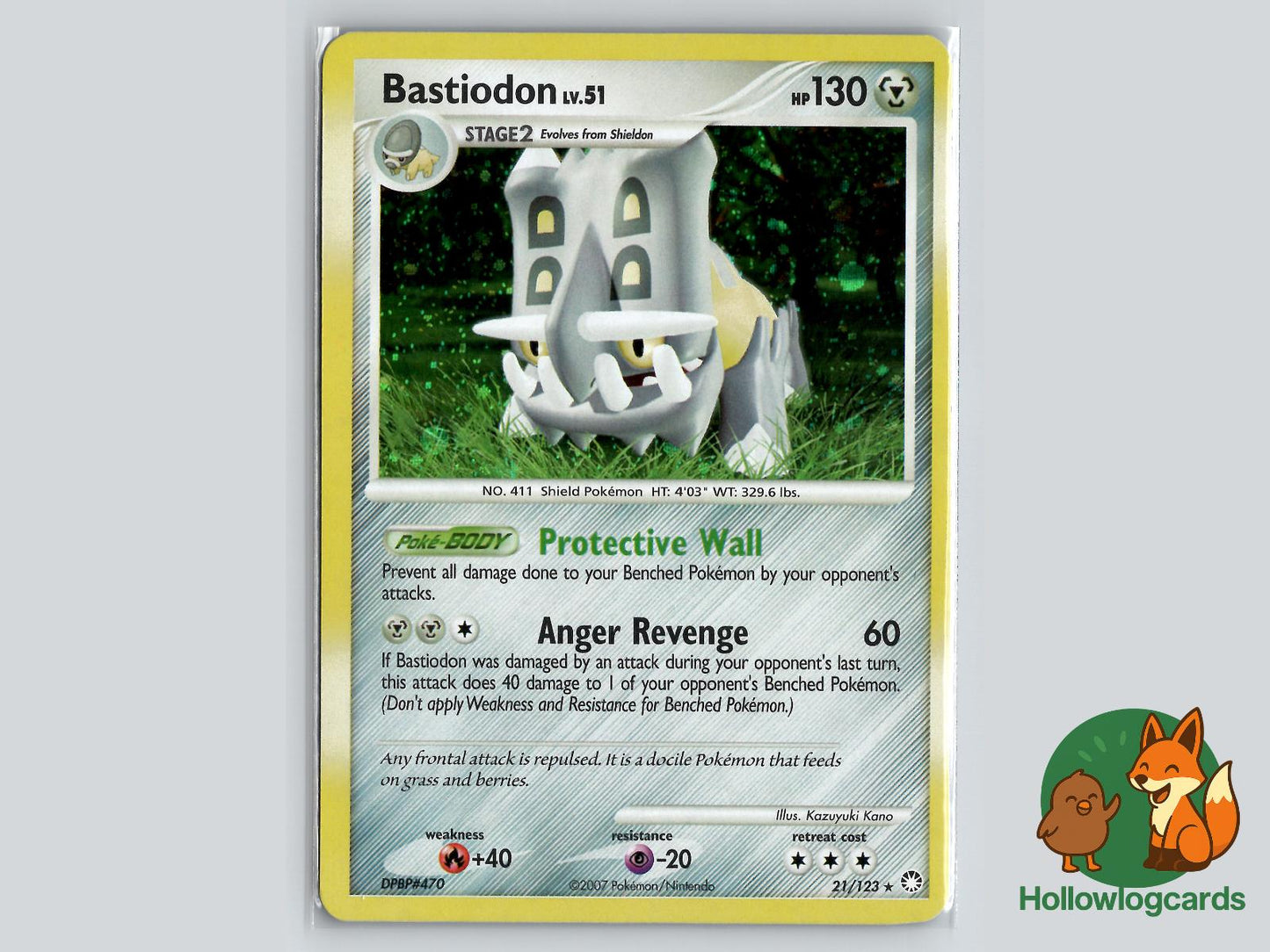Bastiodon (21/123) - Mysterious Treasures Pokémon Card