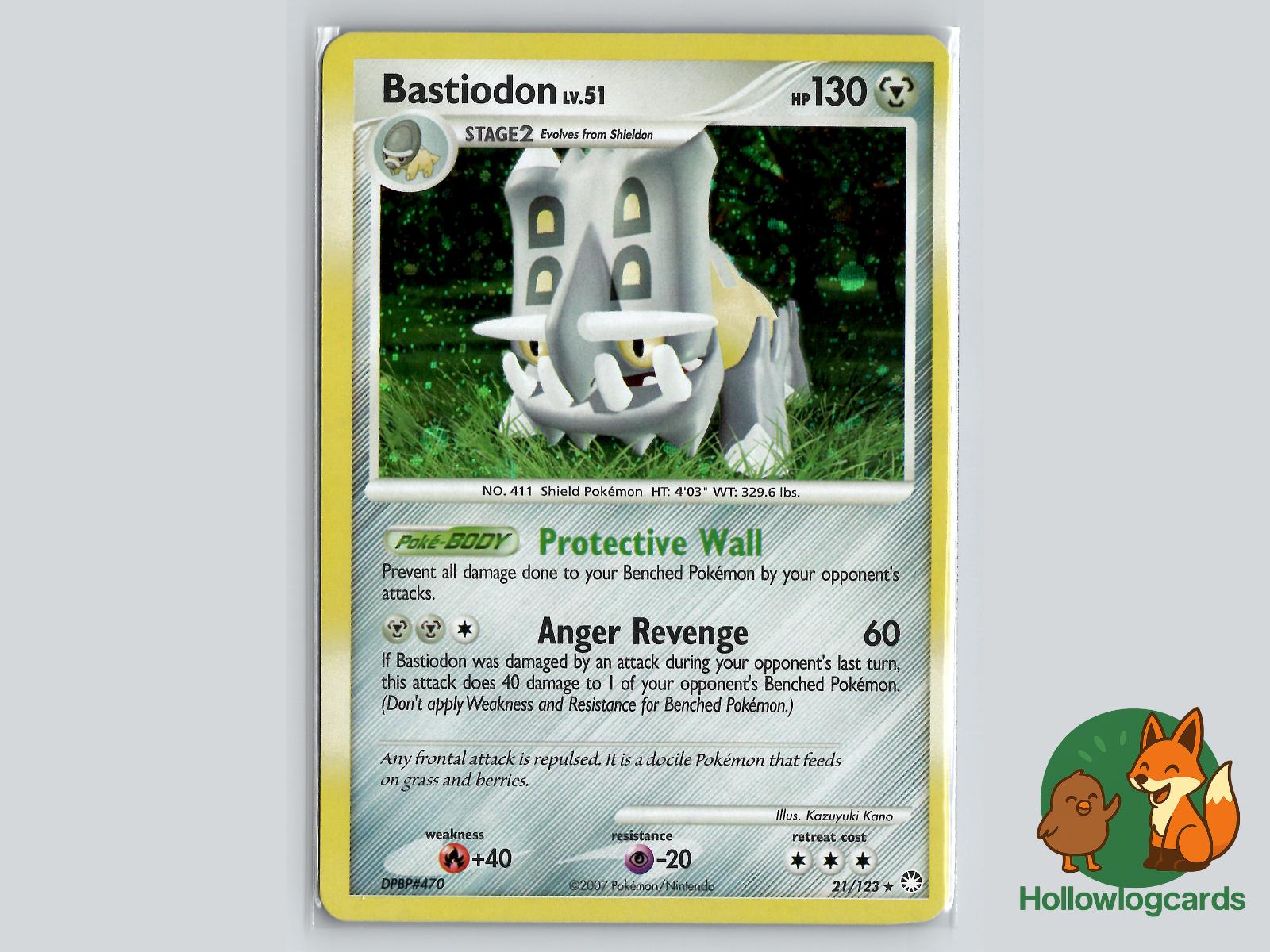 Bastiodon (21/123) - Mysterious Treasures Pokémon Card
