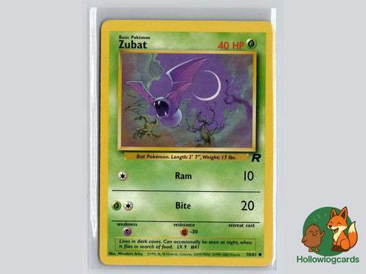 Zubat (70/82) - Team Rocket Pokémon Card