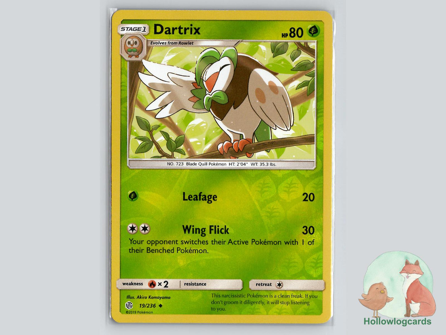 Dartrix (19/236) - Cosmic Eclipse Pokémon Card