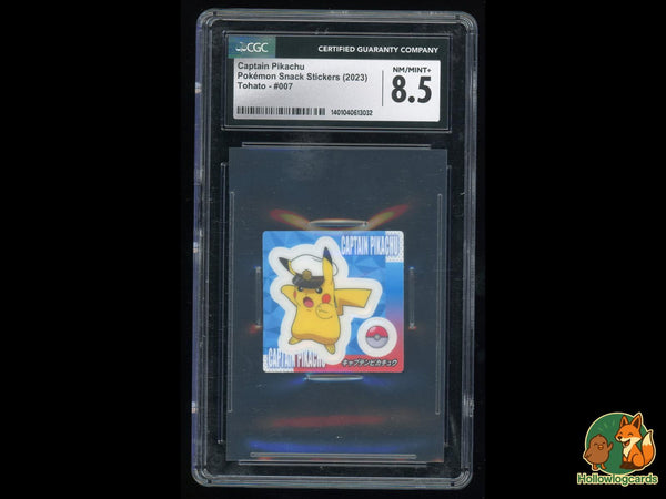 Graded Captain Pikachu (007) Pokemon Snack Stickers CGC 8.5