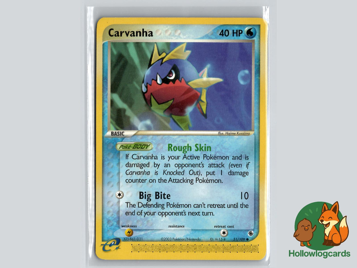 Carvanha (51/109) - Ruby & Sapphire Pokémon Card