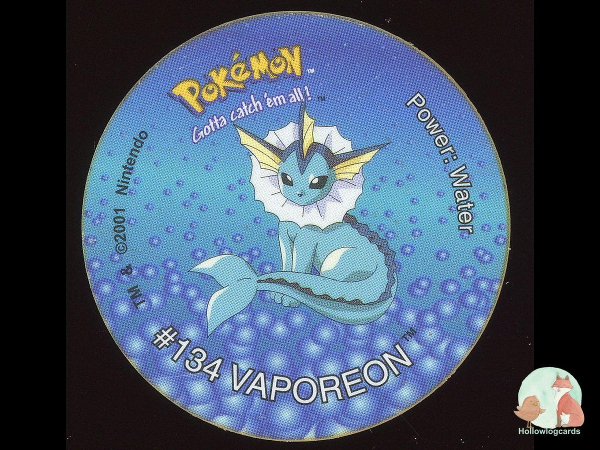 Vaporeon #134 2001 Pokémon Tazo - Heavily Played HP