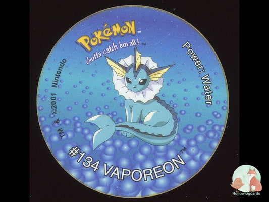 Vaporeon #134 2001 Pokémon Tazo - Heavily Played HP