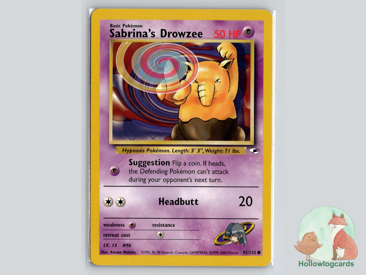 Sabrina's Drowzee (92/132) - Gym Heroes Pokémon Card