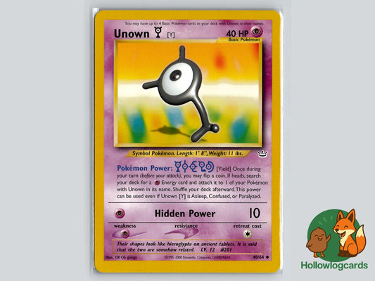 Unown [Y] (40/64) - Neo Revelation Pokémon Card