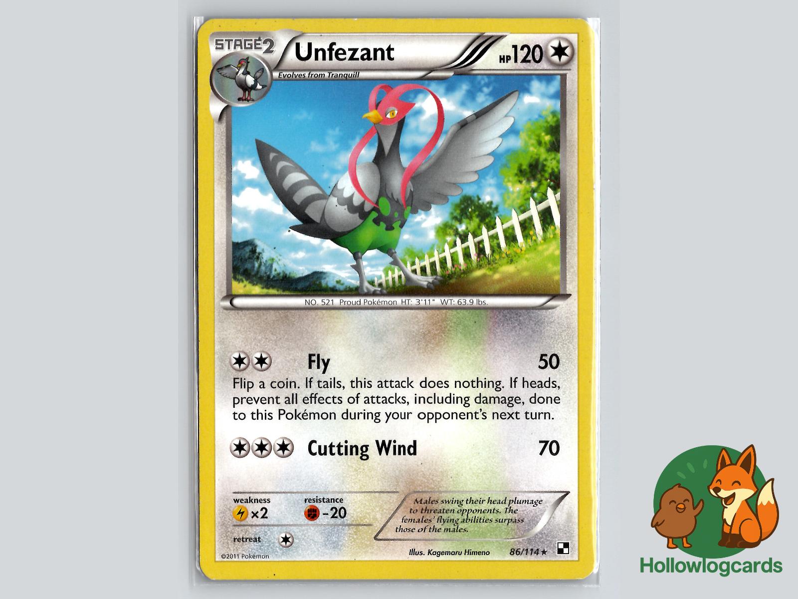Unfezant (86/114) - Black & White Pokémon Card