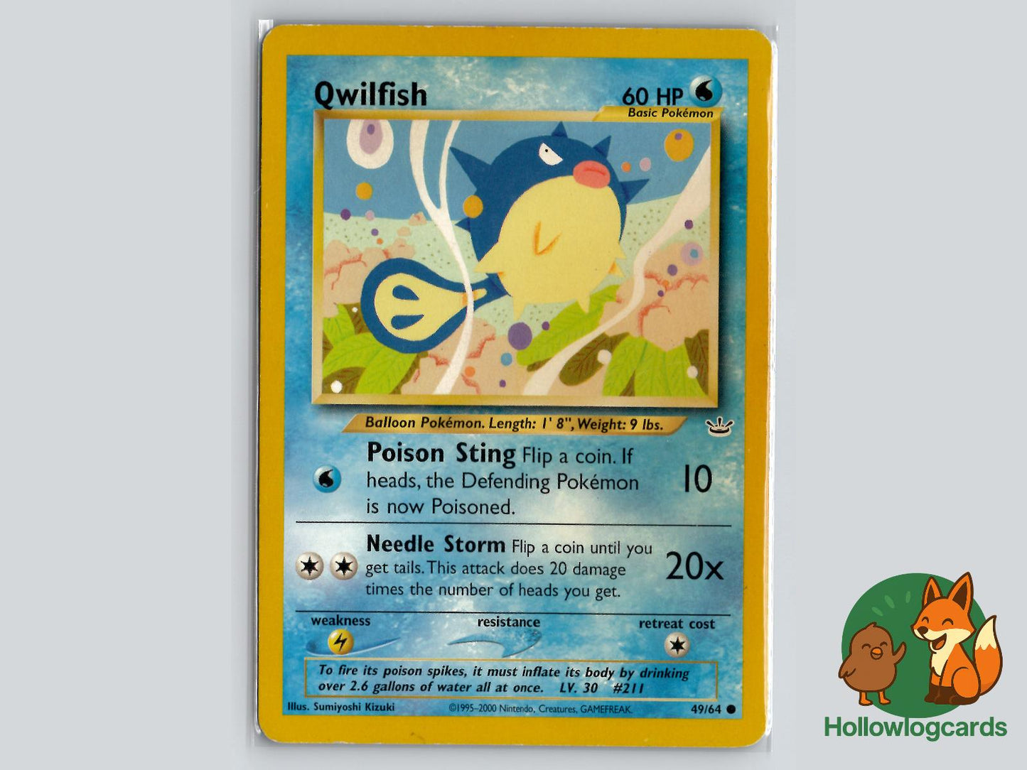Qwilfish (49/64) - Neo Revelation Pokémon Card