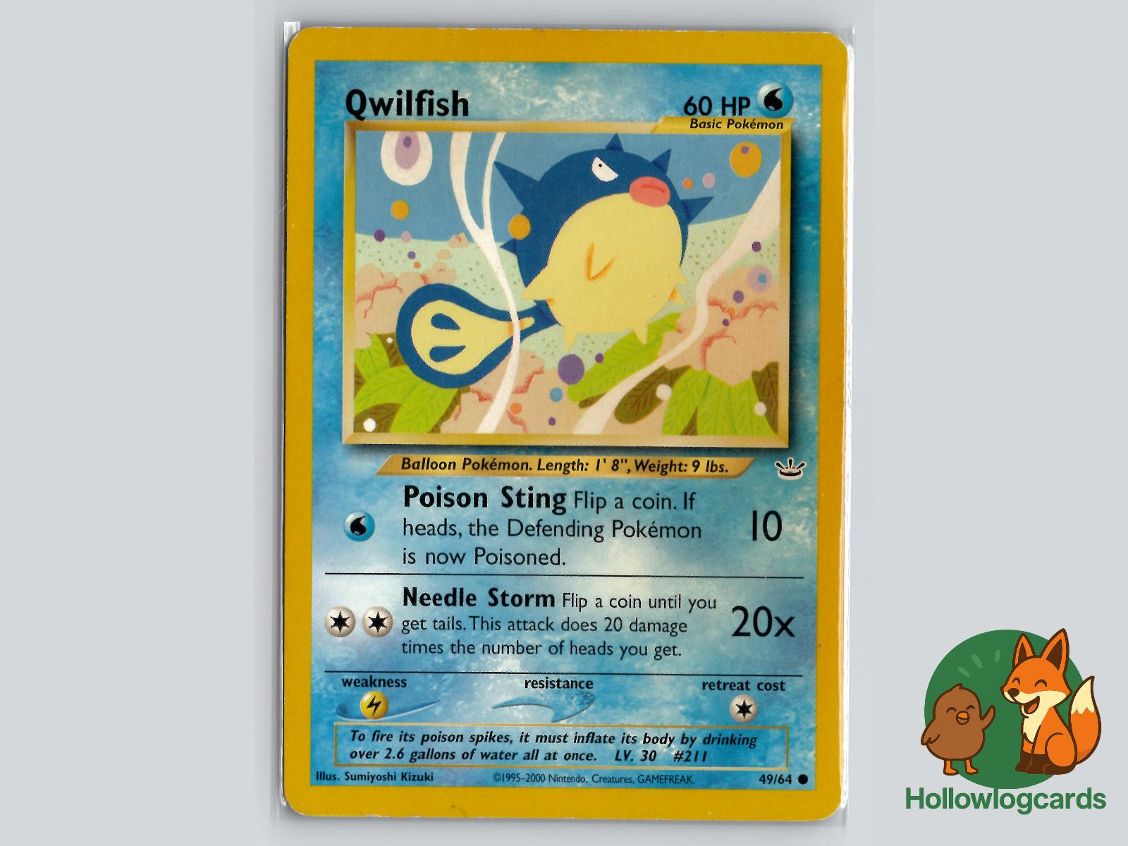 Qwilfish (49/64) - Neo Revelation Pokémon Card