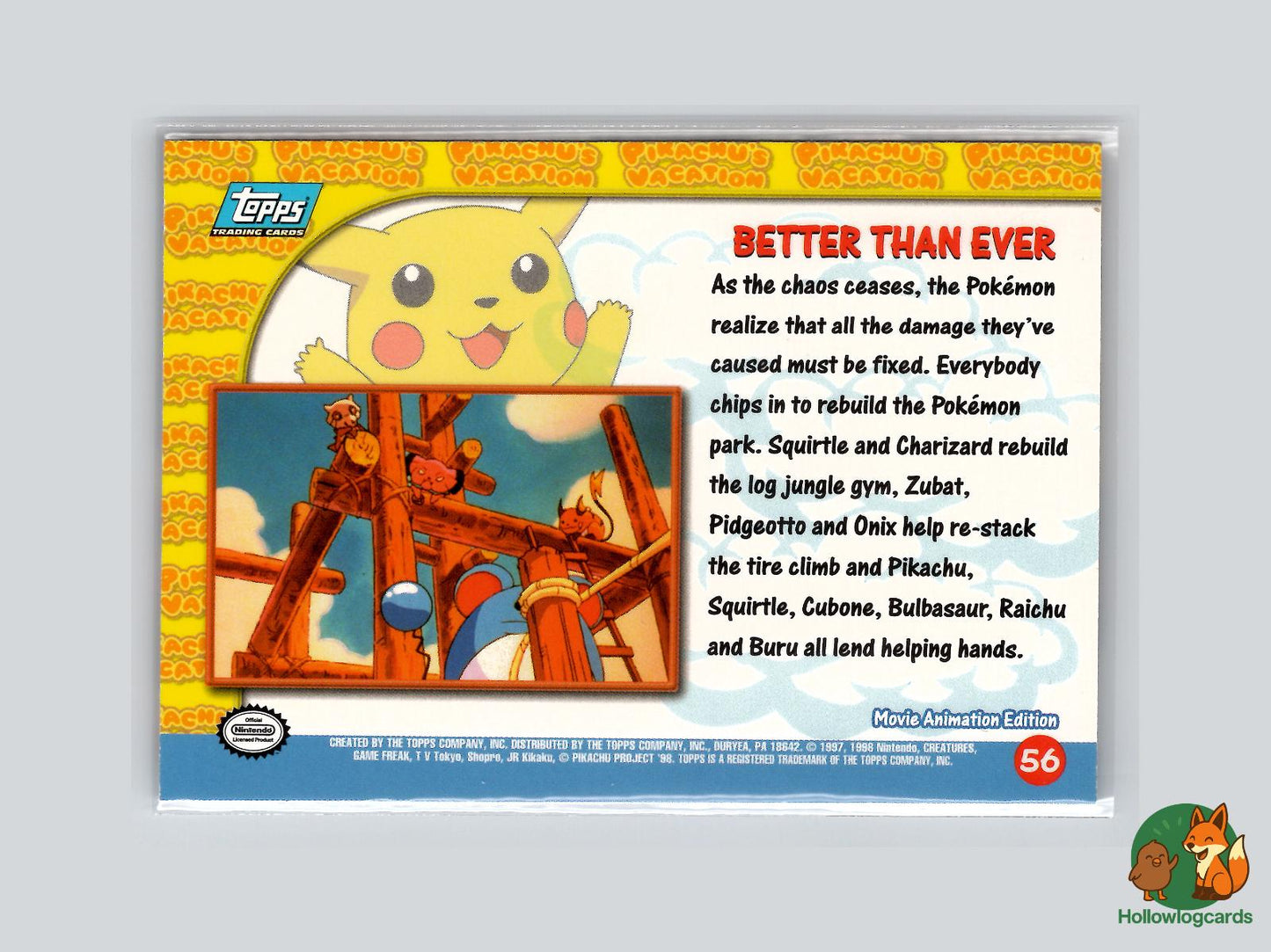 Better Than Ever [Bulbasaur, Raichu, Vulpix, Geodude] (#56) - Topps Pikachu's Vacation