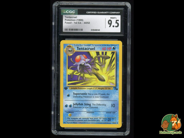 Graded Tentacruel (44/62) - Fossil - 1st Ed. - CGC Mint+ 9.5