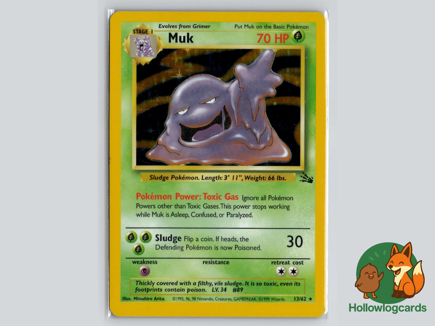 Muk (13/62) - Fossil Pokémon Card