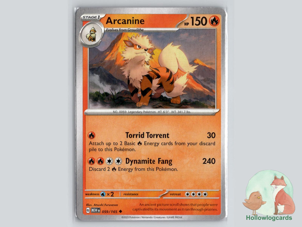 Arcanine (059/165) - 151 Pokémon Card