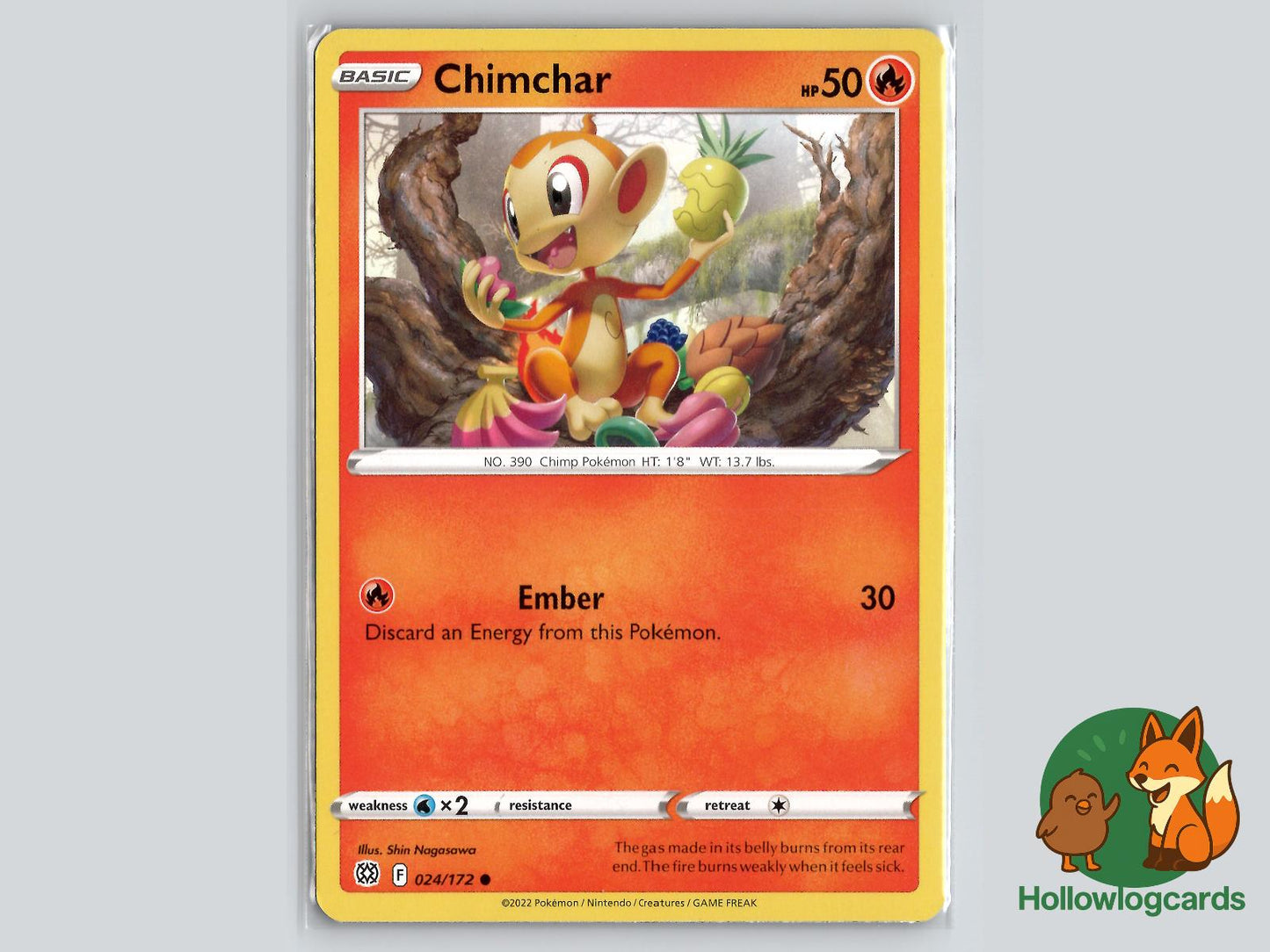 Chimchar (024/172) - Brilliant Stars Pokémon Card