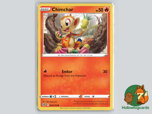 Chimchar (024/172) - Brilliant Stars Pokémon Card