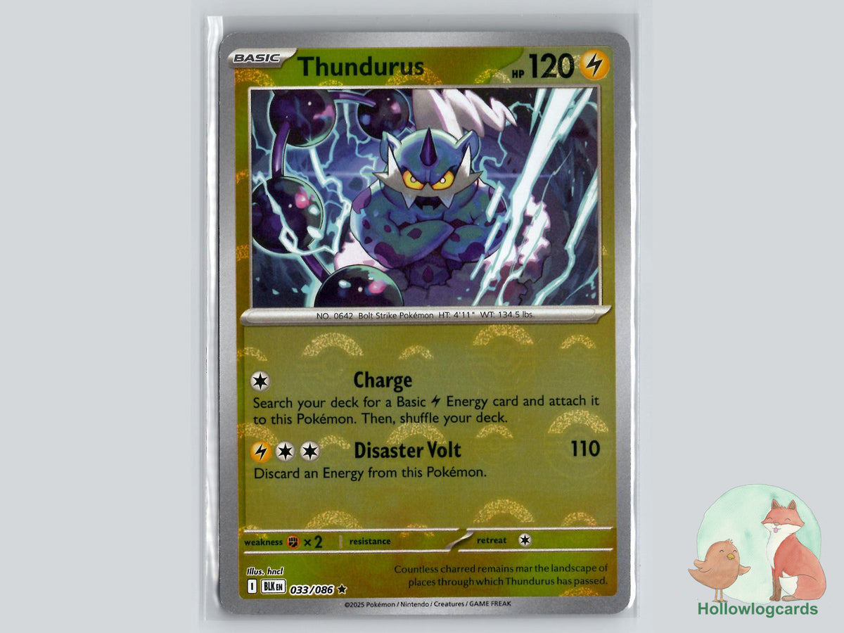 Thundurus (033/086) - Black Bolt Pokémon Card