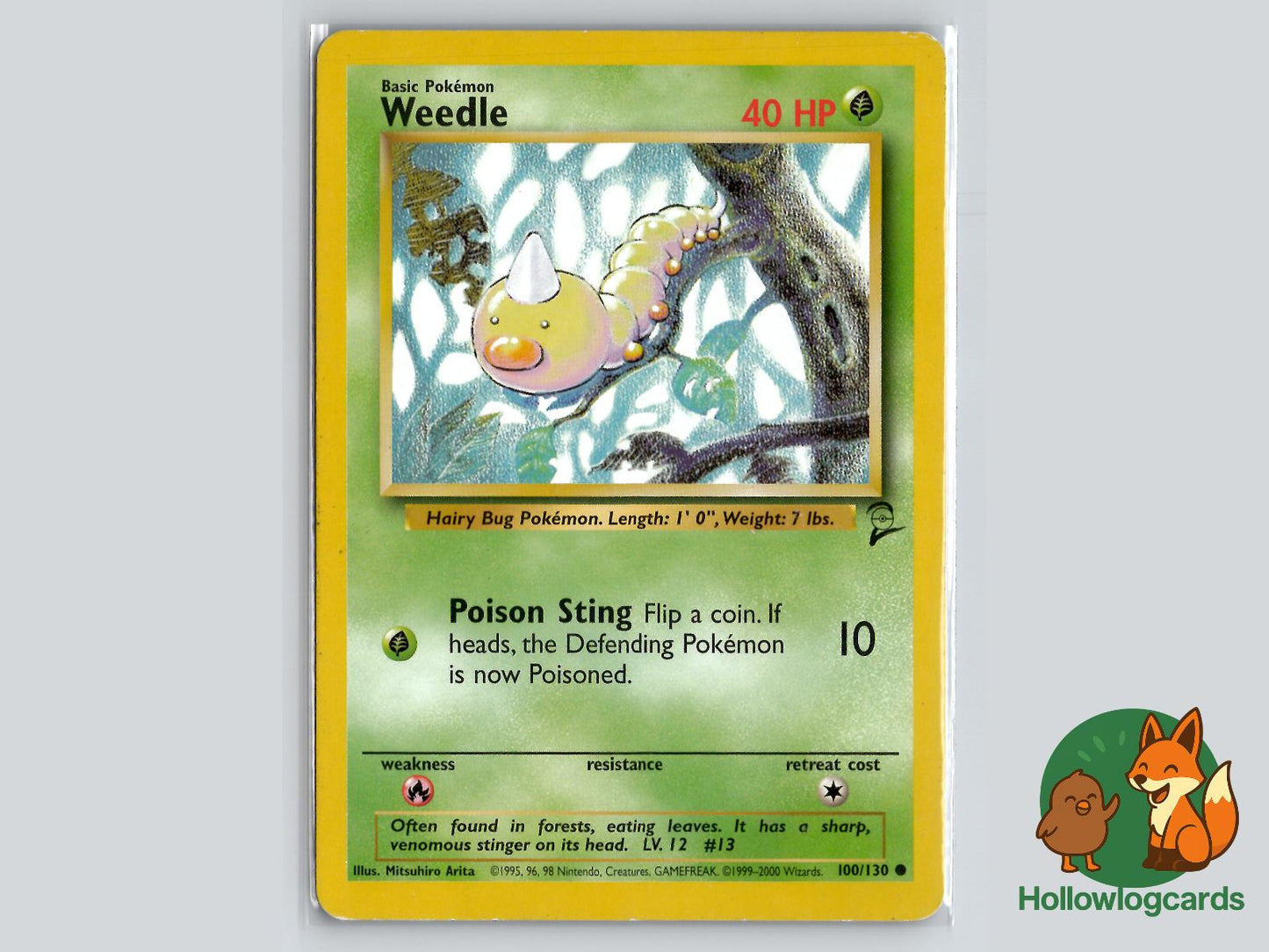 Weedle (100/130) - Base Set 2 Pokémon Card