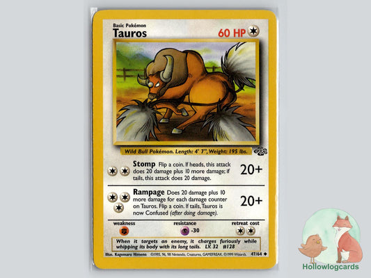 Tauros (47/64) - Jungle Pokémon Card