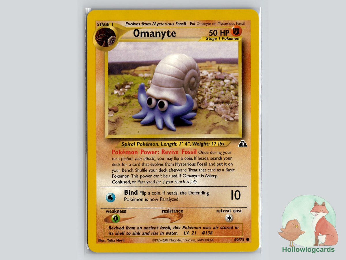 Omanyte (60/75) - Neo Discovery Pokémon Card