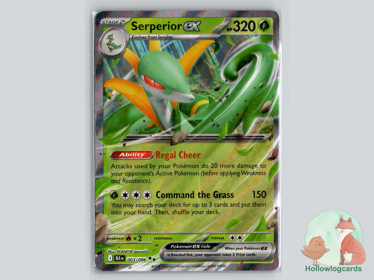Serperior ex (003/086) - Black Bolt Pokémon Card