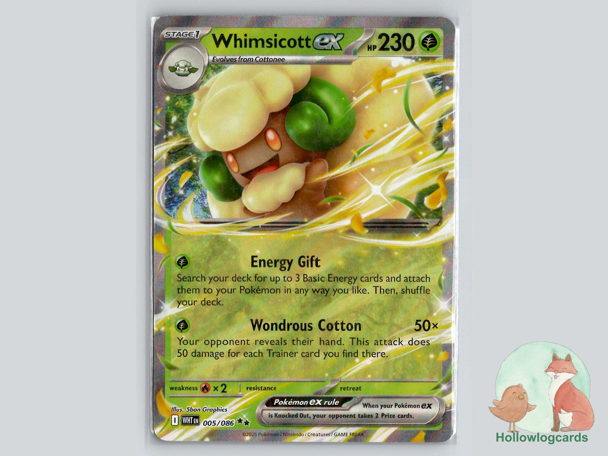 Whimsicott ex (005/086) - White Flare Pokémon Card