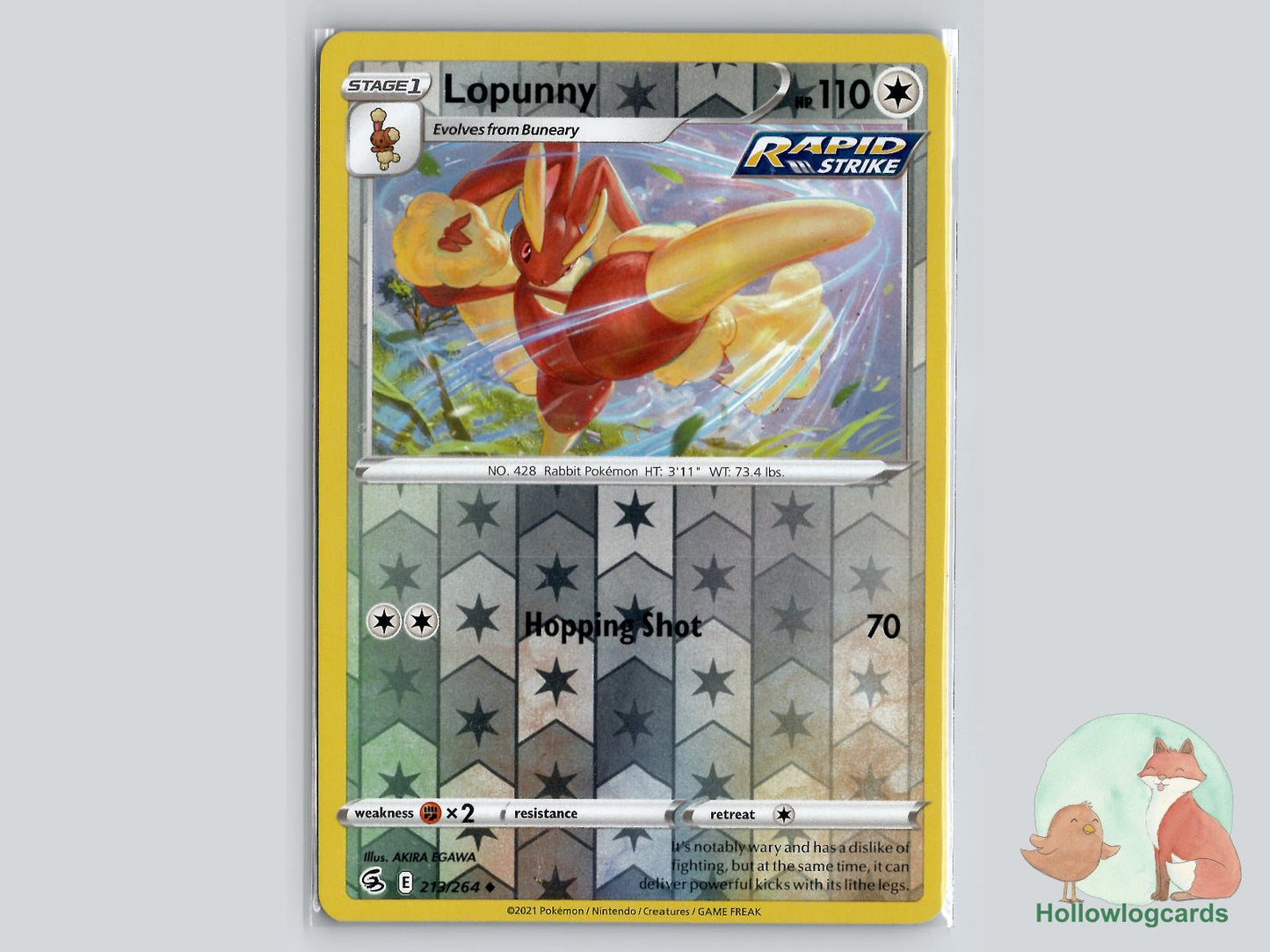 Lopunny (213/264) - Fusion Strike Pokémon Card