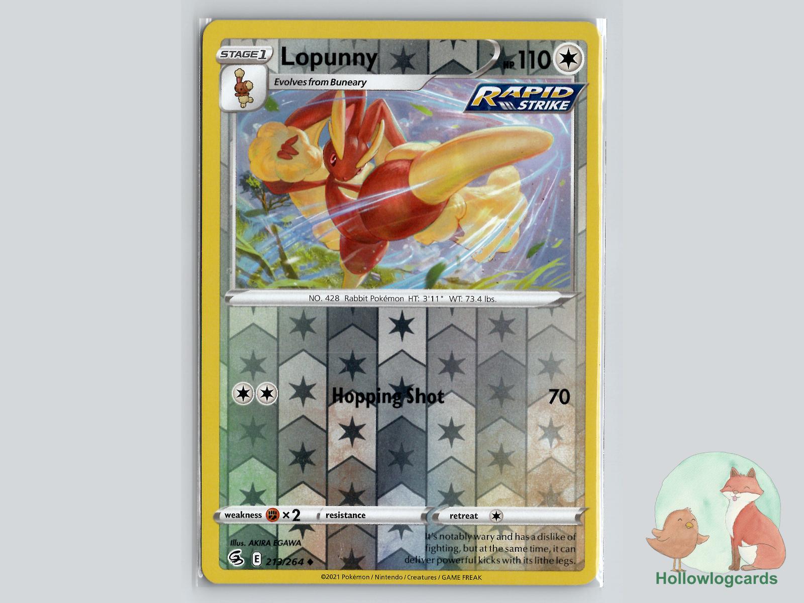 Lopunny (213/264) - Fusion Strike Pokémon Card