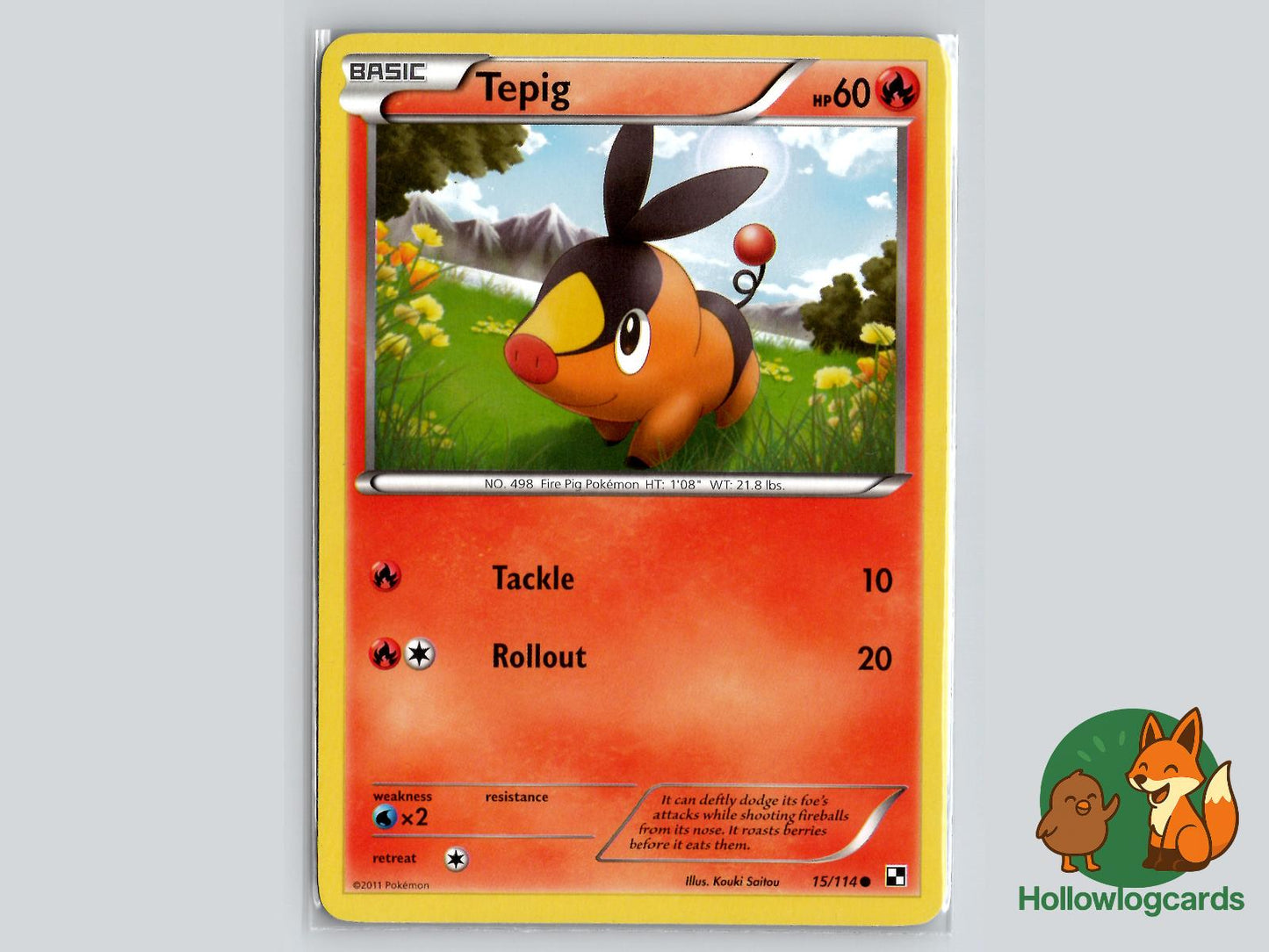 Tepig (15/114) - Black & White Pokémon Card