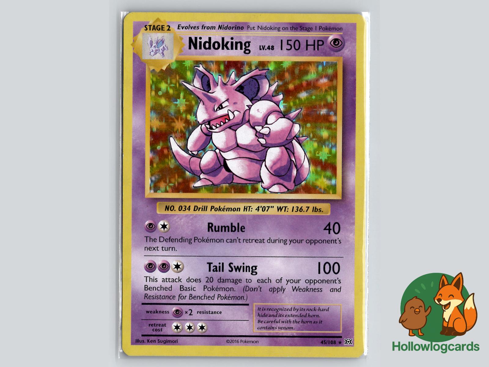 Nidoking (45/108) - Evolutions Pokémon Card