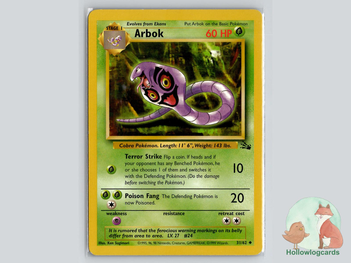 Arbok (31/62) - Fossil Pokémon Card