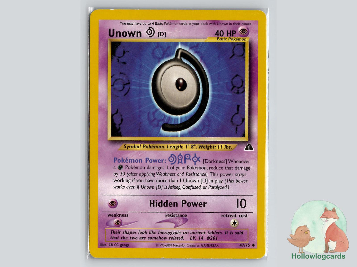 Unown [D] (47/75) - Neo Discovery Pokémon Card