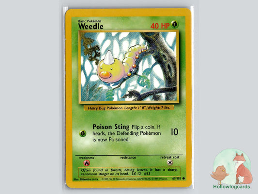 Weedle (69/102) - Base Pokémon Card