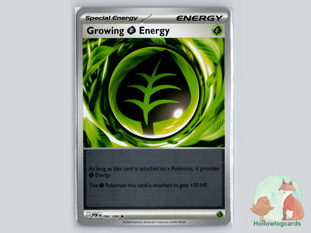 Growing Grass Energy (086/088) Pokémon Card
