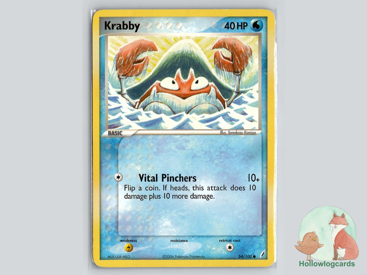 Krabby (54/100) - Crystal Guardians Pokémon Card