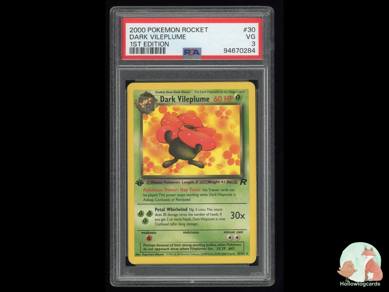 Graded Dark Vileplume (30) Pokémon Card