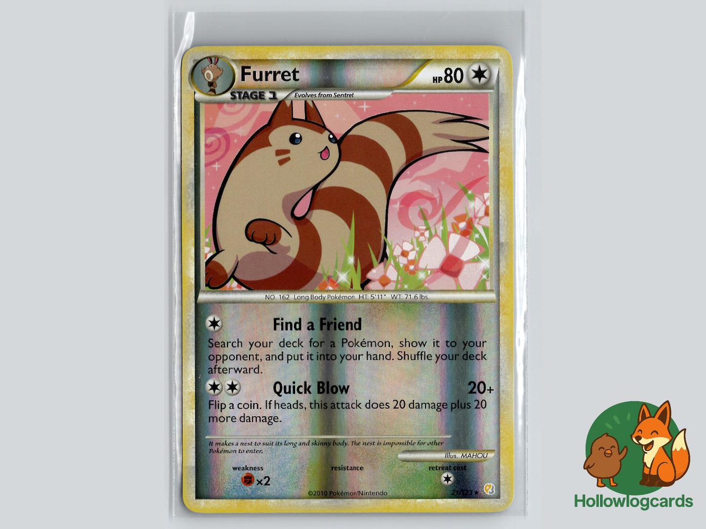Furret (21/123) - HeartGold & SoulSilver Pokémon Card