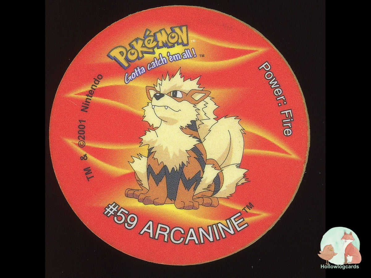 Arcanine #59 2001 Pokémon Tazo - Heavily Played HP