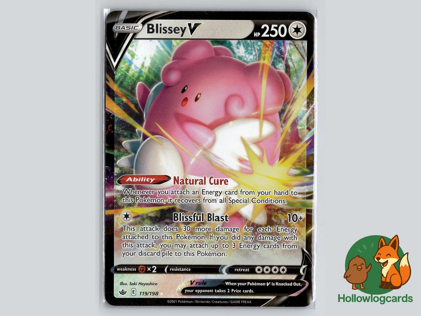 Blissey V (119/198) - Chilling Reign Pokémon Card