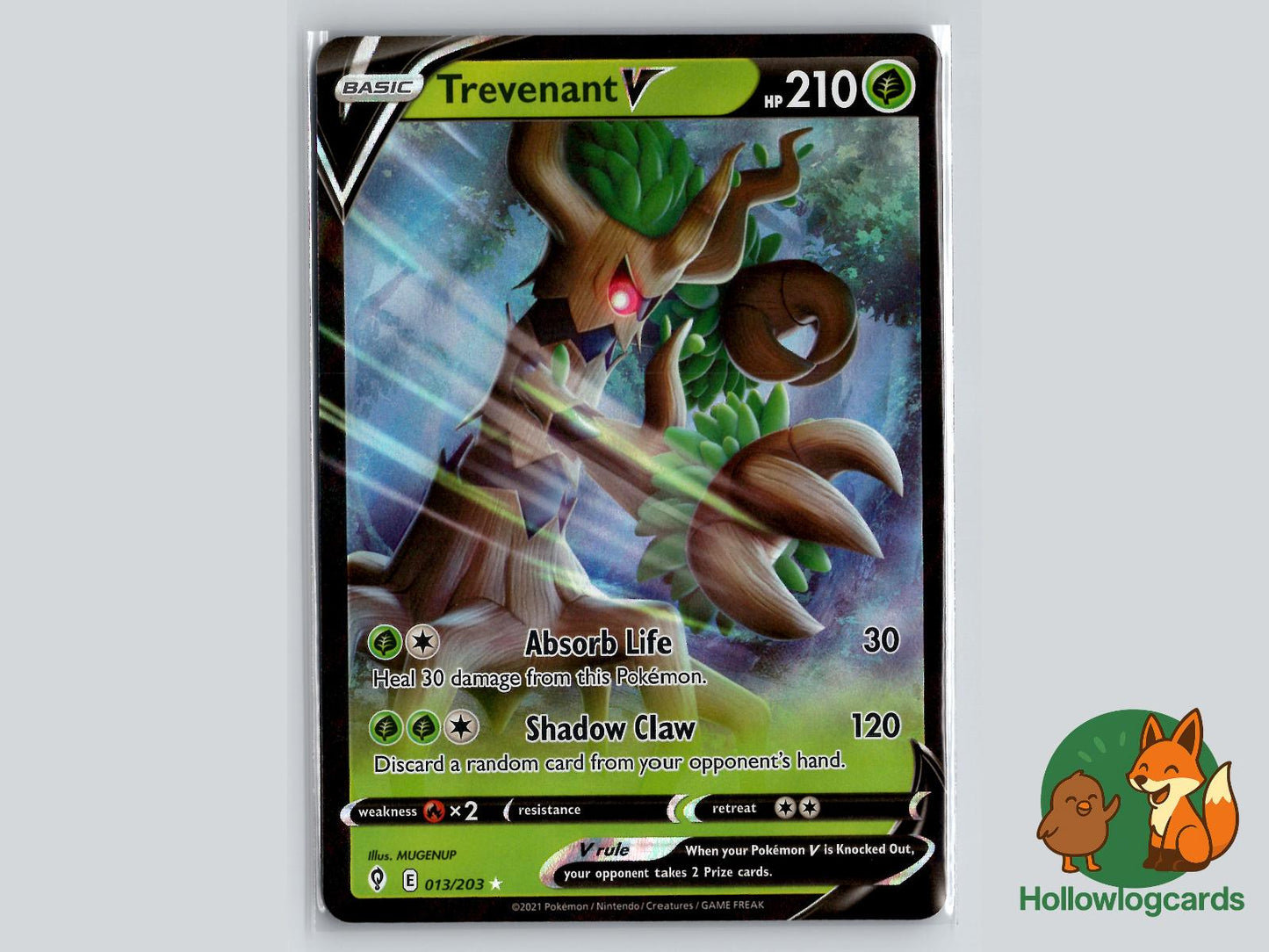 Trevenant V (013/203) - Evolving Skies Pokémon Card