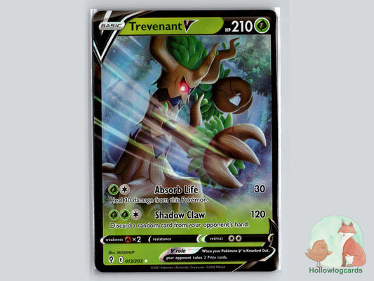Trevenant V (013/203) - Evolving Skies Pokémon Card