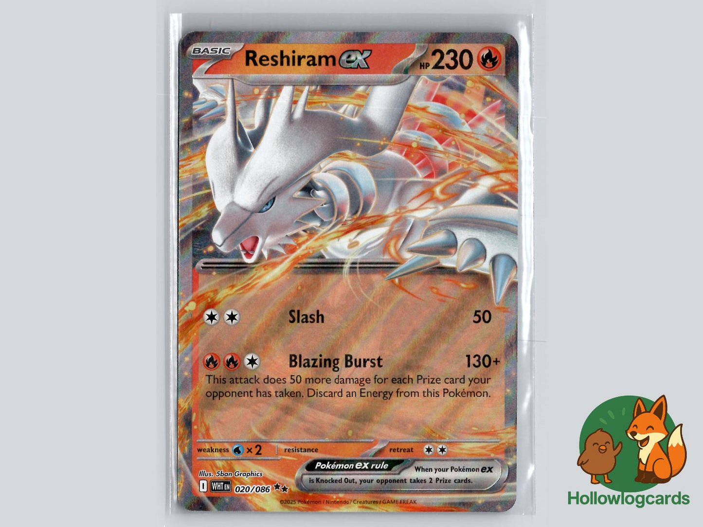 Reshiram ex (020/086) - White Flare Pokémon Card