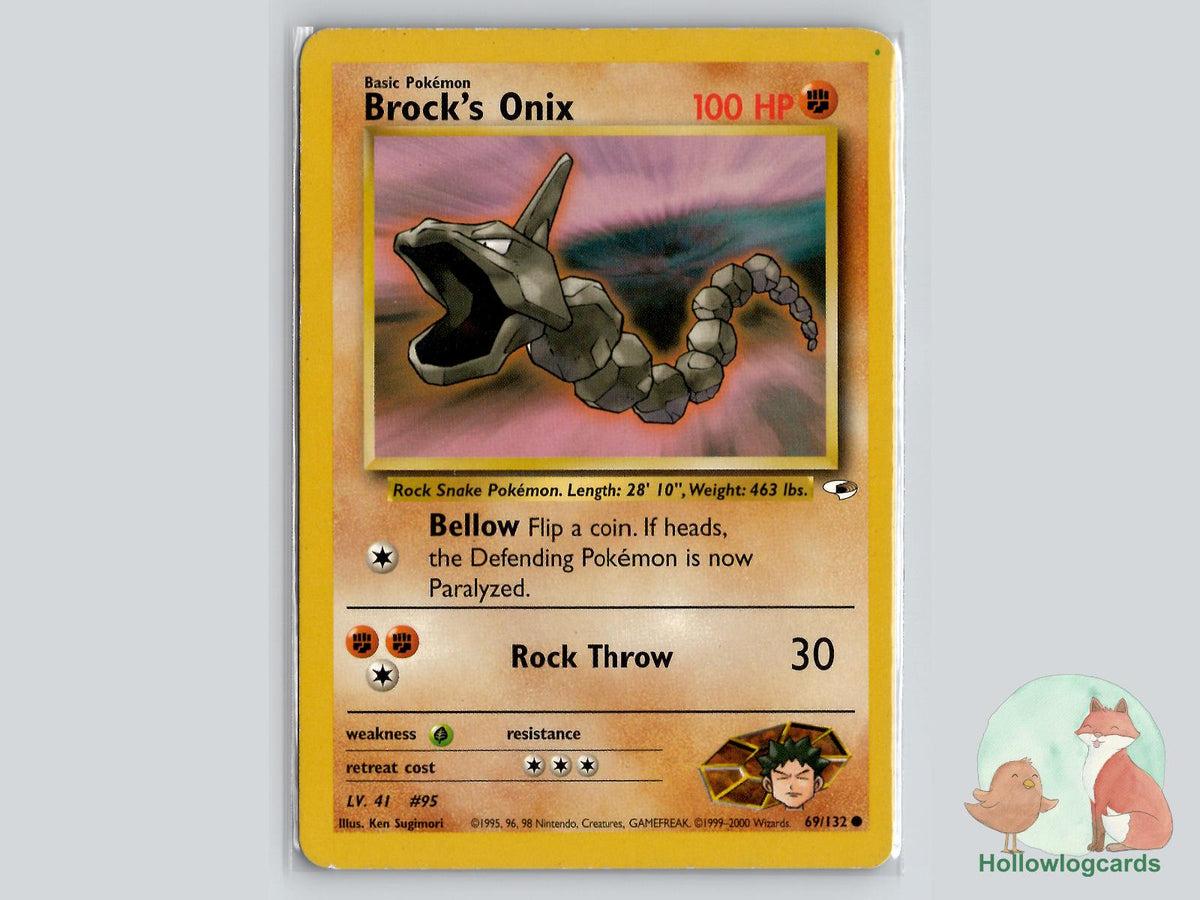 Brock's Onix (69/132) - Gym Heroes Pokémon Card