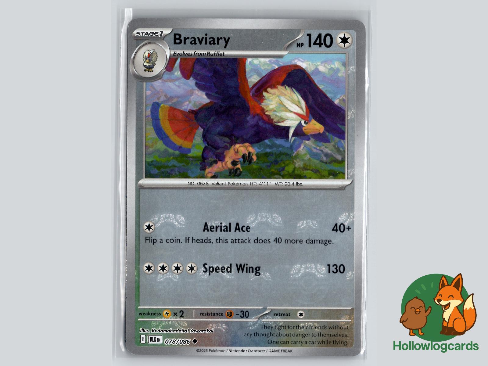 Braviary (078/086) - Black Bolt Pokémon Card