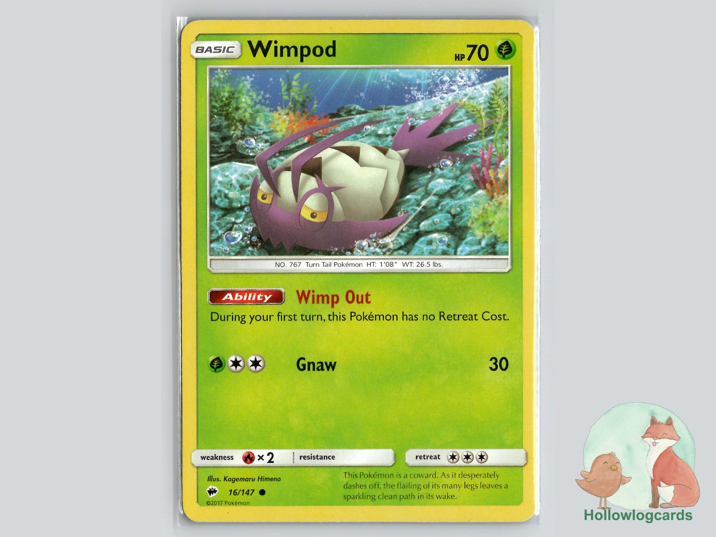 Wimpod (16/147) - Burning Shadows Pokémon Card