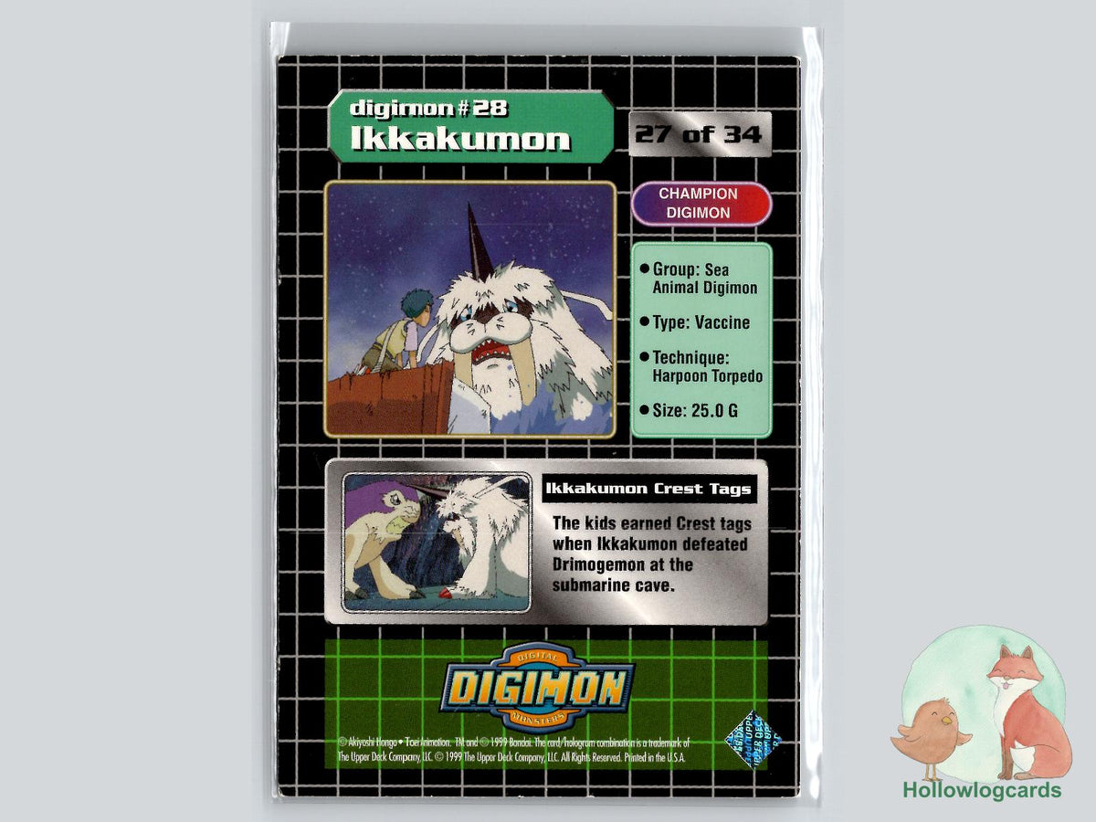 Ikkakumon #28 (27/34) Exclusive Preview Stamped - 1999 Upper Deck Digimon