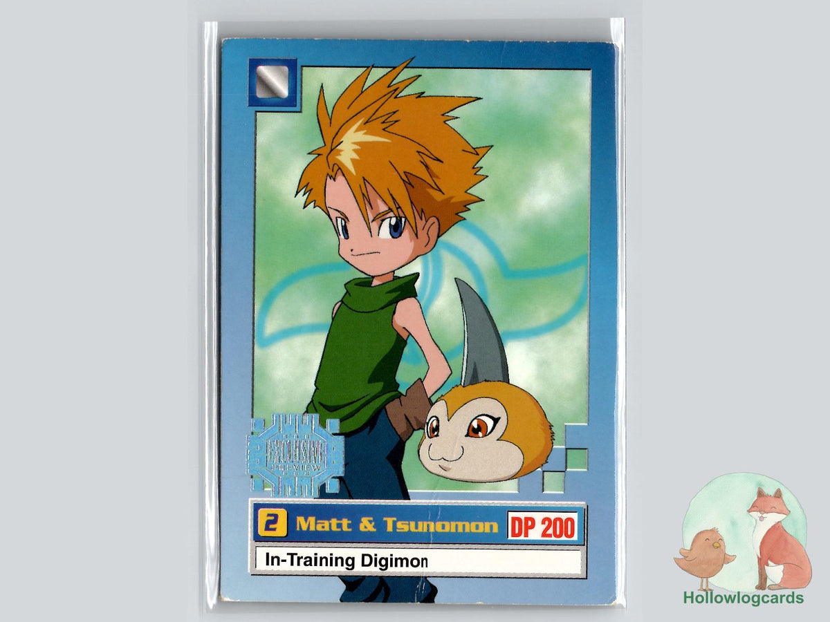Matt & Tsunomon (5/34) 1999 Upper Deck Digimon card