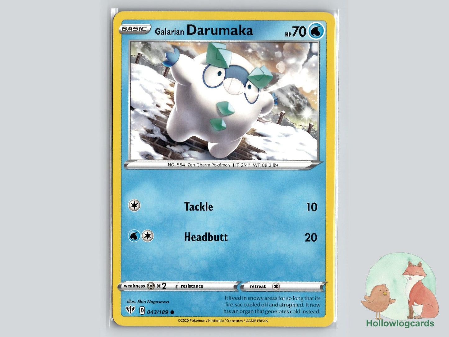 Galarian Darumaka (043/189) - Darkness Ablaze Pokémon Card
