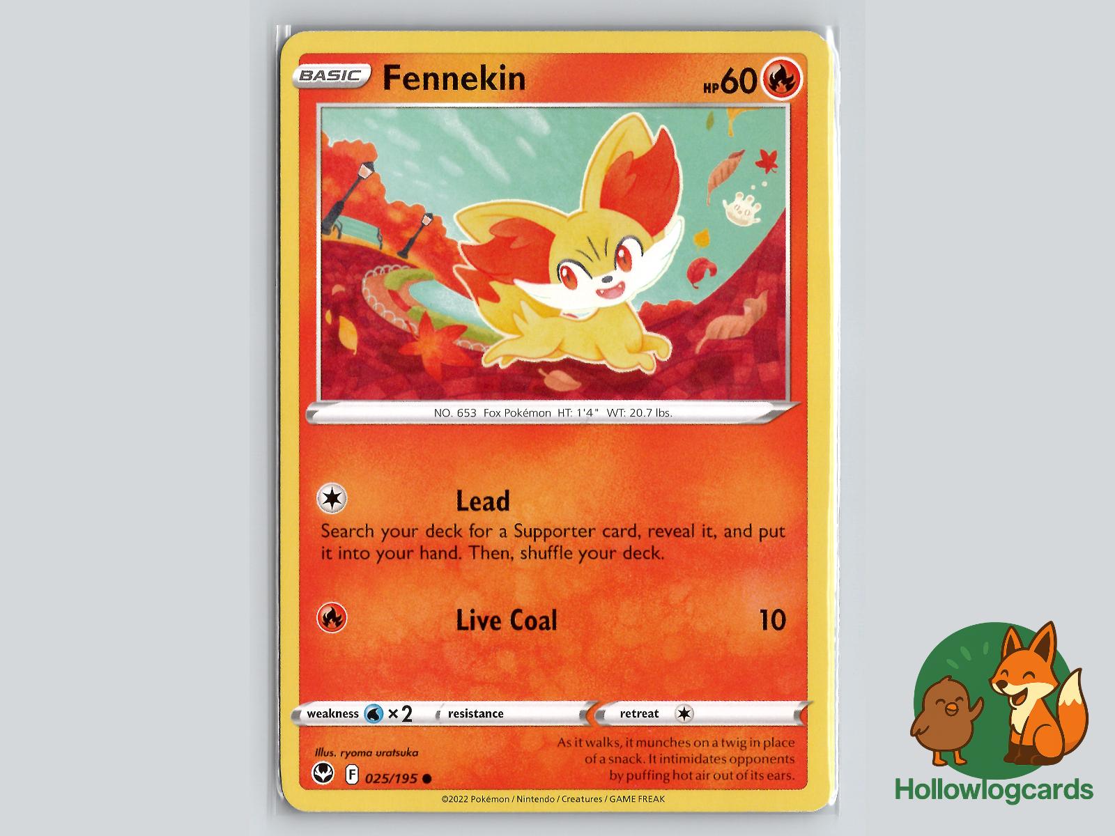 Fennekin (025/195) - Silver Tempest Pokémon Card
